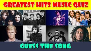 Guess the Greatest Hits Songs Music Quiz [upl. by Fortin]