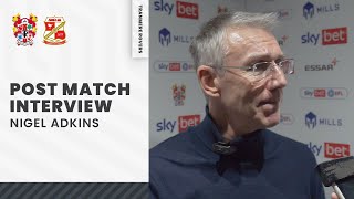 Post Match  Nigel Adkins Swindon Town H [upl. by Erroll]