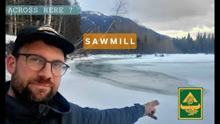 SAWMILL Across This Melting River Homesteading In The Mountains [upl. by Sesom700]