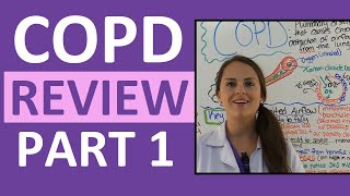 COPD Chronic Obstructive Pulmonary Disease Chronic Bronchitis EmphysemaNCLEX Part 1 [upl. by Ainalem]