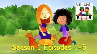 Milly Molly  Season 1 Episodes 1  5 [upl. by Georgi]