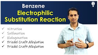 Benzene Part 7 Electrophilic Substitution Reactions  Friedel Crafts Alkylation and Acylation [upl. by Eclud]