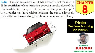 814 Friction  Chapter 8  Hibbeler Statics 14th ed  Engineers Academy [upl. by Ikila]