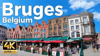 Bruges Belgium Walking Tour 4k Ultra HD 60fps – With Captions [upl. by Catlaina]