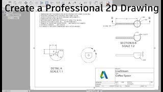 Fusion 360 — Create a Professional 2D Drawing — LarsLive 84 [upl. by Lyrac475]