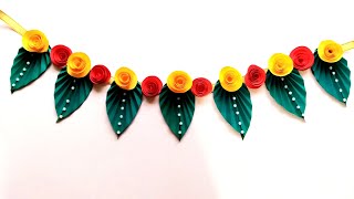 Diy Door toranDoor Hanging Idea  Toran Making Idea How to make flower Toran  Toran for festivals [upl. by Bough860]