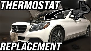 2015 Mercedes C300 20T Thermostat Replacement [upl. by Annonyw527]