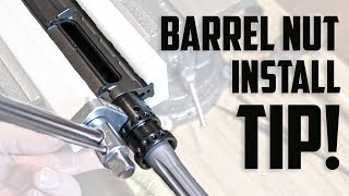 AR15 Build Tip Install Barrel Nut Properly [upl. by Burkhardt]