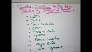 International treaties for protecting intellectual propertyInternational treaties [upl. by Eussoj52]