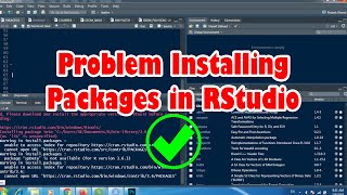 Problem Installing Packages in RStudio [upl. by Alicea]